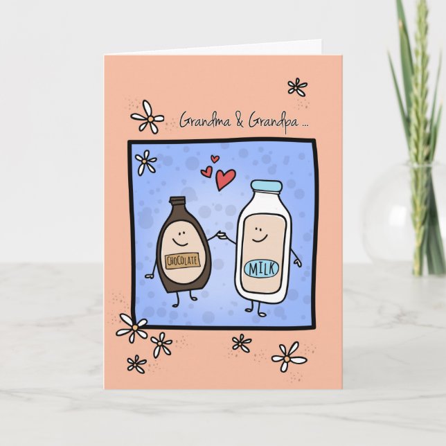 Tarjeta Aniversario de los abuelos, hecho el uno para el o (Anverso)
