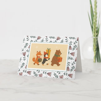Tarjeta Aniversario de los amigos del regalo de los animal