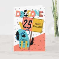 Aniversario de los empleados 25 años perro cómico