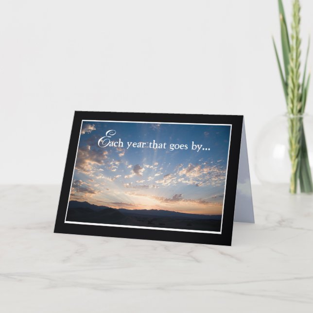 Tarjeta Aniversario de los empleados, horizonte (Anverso)