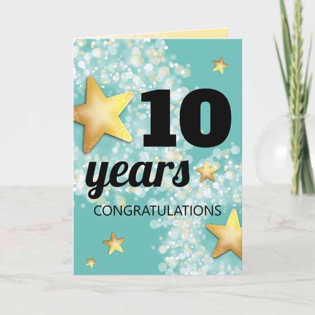 Tarjeta Aniversario de los empleados universales de las es (Anverso)