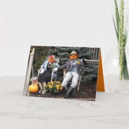 Tarjeta Aniversario de los pares de la calabaza de