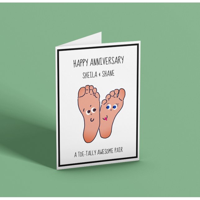 Tarjeta Aniversario de los pies divertidos (Subido por el creador)