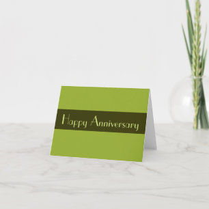 Tarjeta Aniversario de Olive Green