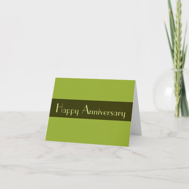 Tarjeta Aniversario de Olive Green (Anverso)