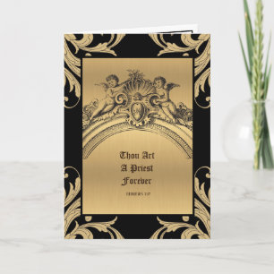 Tarjeta Aniversario de Ordenación de Sacerdote Católico Án