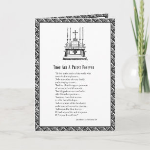 Tarjeta Aniversario de Ordenación de Sacerdote Católico Mi