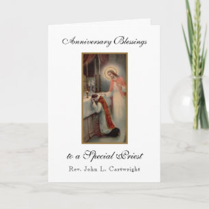 Tarjeta Aniversario de Ordenación Sacerdotal Altar Jesús P
