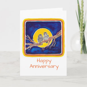 Tarjeta Aniversario de Owls