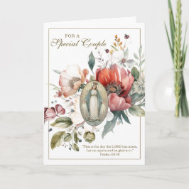 Tarjeta Aniversario de Pareja Especial Religioso Floral