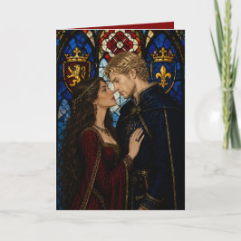 Tarjeta Aniversario de pareja medieval del día de San Vale