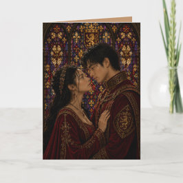 Tarjeta Aniversario de pareja medieval día de San Valentín