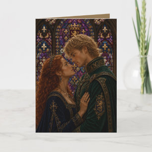 Tarjeta Aniversario de pareja medieval San Valentín