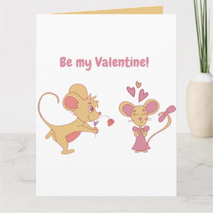 Tarjeta Aniversario de rata linda / Día de San Valentín