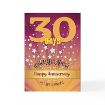 Aniversario de recuperación de 30 días en negrita