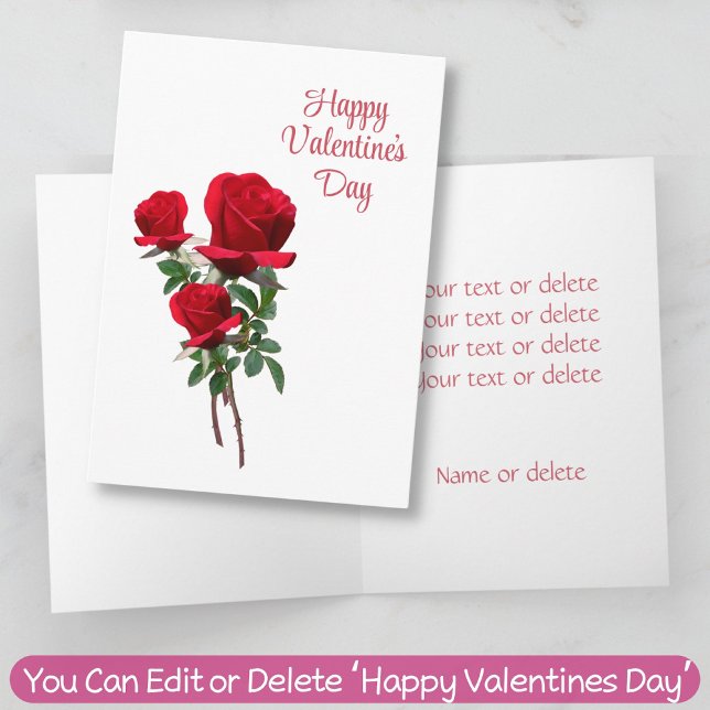 Tarjeta Aniversario de San Valentín de amor de la Rosa Roj (Subido por el creador)