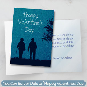 Tarjeta Aniversario de San Valentín de pareja de ancianos
