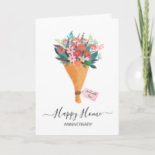 Tarjeta Aniversario de su nuevo agente inmobiliario