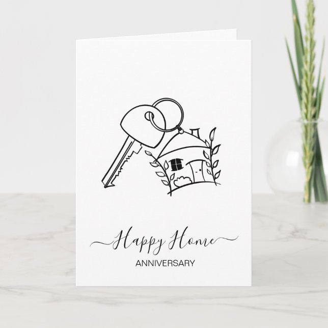 Tarjeta Aniversario de su nuevo coche de agente inmobiliar (Anverso)