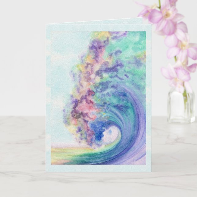 Tarjeta Aniversario de texto de Personalizado de acuarela  (Orquídea)