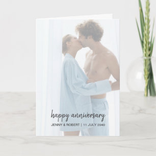 Tarjeta Aniversario de una fotografía moderna de estilo mo