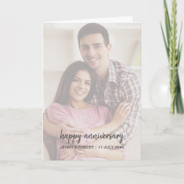 Tarjeta Aniversario de una fotografía moderna de estilo mo