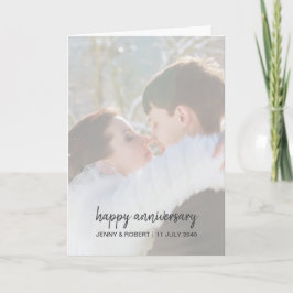 Tarjeta Aniversario de una fotografía moderna de estilo mo