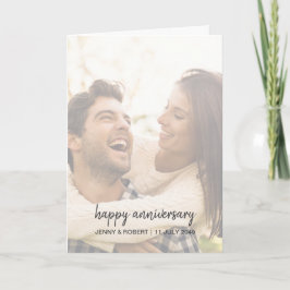 Tarjeta Aniversario de una fotografía moderna de estilo mo