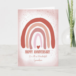 Tarjeta Aniversario del Abuelo Agua rosa suave color arcoi