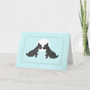 Tarjeta Aniversario del amor de los Cachorros de Escocia