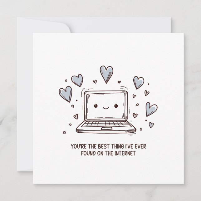 Tarjeta Aniversario del amor en Internet (Anverso)