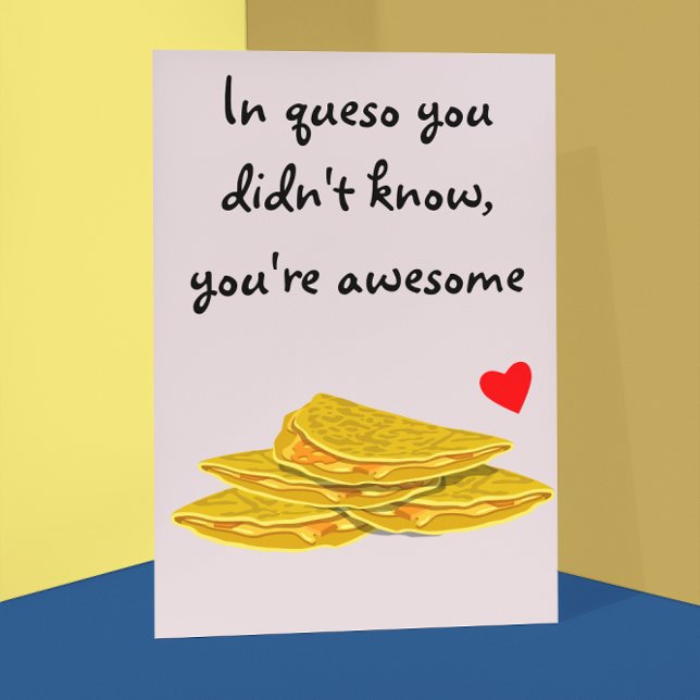 Tarjeta Aniversario del amor por la comida mexicana en Que (Subido por el creador)