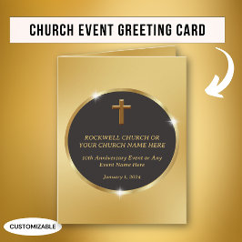 Tarjeta Aniversario del Apreciación de la Iglesia del Oro