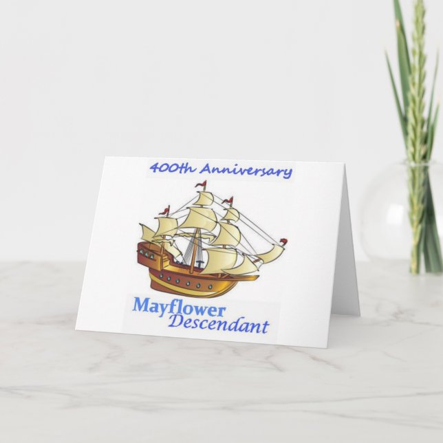 Tarjeta Aniversario del Barco de Navegación Descendente de (Anverso)