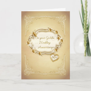 Tarjeta Aniversario del Boda de Oro, 50