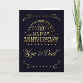 Tarjeta Aniversario del Boda de Oro de los Padres