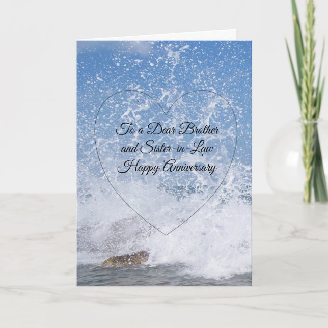Tarjeta Aniversario del Boda personalizado de la esposa de (Anverso)