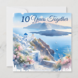 Tarjeta Aniversario del Boda Santorini Aegan Dreamscape