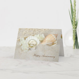 Tarjeta Aniversario del Boda Seashell