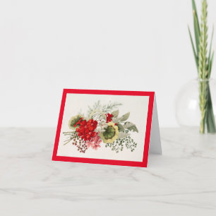 Tarjeta Aniversario del Bouquet floral vintage