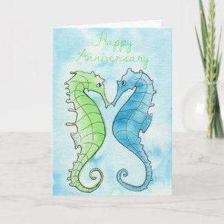 Tarjeta Aniversario del caballito de mar