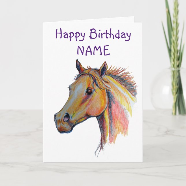 Tarjeta Aniversario del Caballo de Castaño (Anverso)