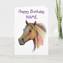 Tarjeta Aniversario del Caballo de Castaño