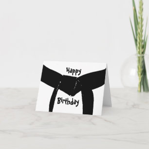 Tarjeta Aniversario del cinturón negro de artes marciales