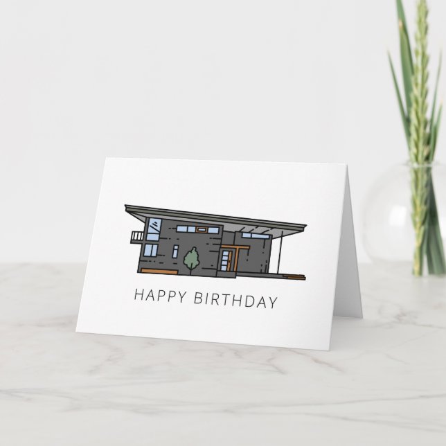 Tarjeta Aniversario del cliente de Realtor del Hogar de Me (Anverso)