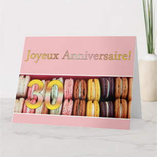Tarjeta ¡Aniversario del cumpleaños 30 de Francia de Macar