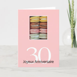 Tarjeta ¡Aniversario del cumpleaños 30 de Francia de Macar