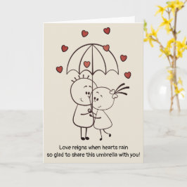Tarjeta Aniversario del Día de San Valentín Doodle Doble D