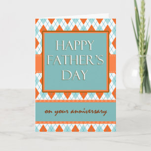 Tarjeta Aniversario del Día del Padre, diseño de estilo ar
