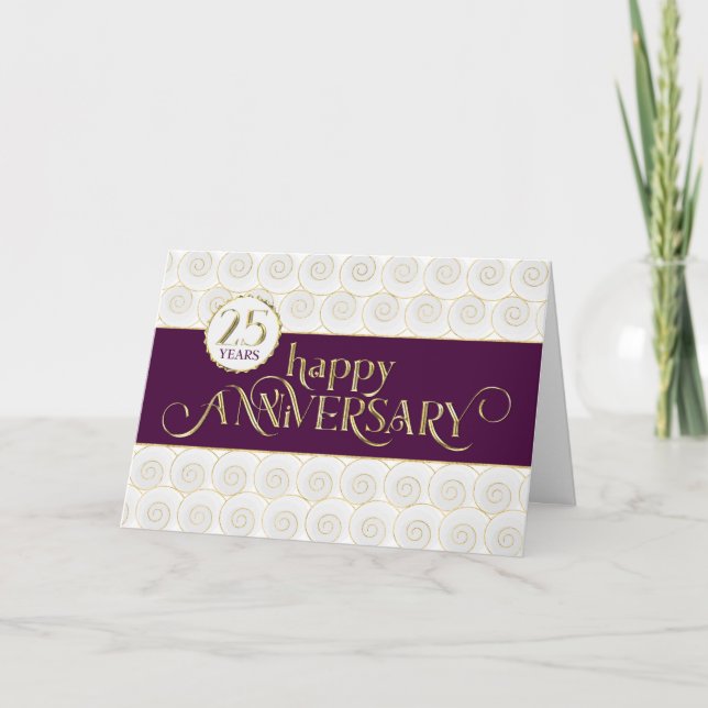 Tarjeta Aniversario del Empleado 25 - Prestigioso oro de c (Anverso)